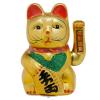  Maneki Neko Waving Cat, Eyes Open 21cm 