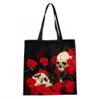 Reusable Shopping Bags - Tote Shopping Bag - Skulls and Roses