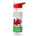 Water Bottles & Lunch Boxes - Reusable Welsh Dragon Wales Cymru 550ml Water Bottle with Flip Straw