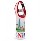 Water Bottles & Lunch Boxes - Reusable 500ml Glass Water Bottle with Protective Neoprene Sleeve - London Icons