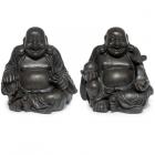Dropship Buddha & Ganesh - Decorative Ornament - Peace of the East Wood Effect Chinese Laughing Buddha