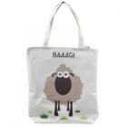 Dropship Farmyard Themed Gifts - Handy Cotton Zip Up Shopping Bag - Sheep Design