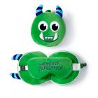 Travel Pillows & Accessories - Monstarz Monster Green Relaxeazzz Plush Round Travel Pillow & Eye Mask Set