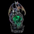 Dropship Dragon Figurines & Statues - Fantasy LED Backflow Incense Burner - Ice Dragon Dark Legends