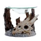 Dropship Dragon Figurines & Statues - Shadows of Darkness Dragon Skull Oil & Wax Burner with Glass Dish