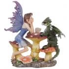 Dropship Dragon Figurines & Statues - Collectable Woodland Spirit Dragon Tea Party Fairy