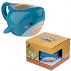 Dropship Mugs - Ceramic Shaped Head Mug - Shark Café