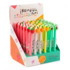 Dropship Stationery - Erasable Pen with PVC Topper - Fruit