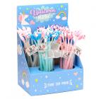 Dropship Stationery - Fine Tip Pen with Topper - Unicorn Magic