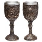 Decorative Goblet - Brushed Gold Wood Effect Pirate