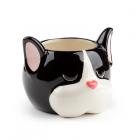 Dropship Dog Themed Gifts - Decorative Ceramic Indoor Shaped Planter - French Bulldog Dog Head