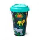 Dropship Zoo & Wildlife Themed Gifts - Recycled RPET Travel Mug 400ml - Animal Kingdom