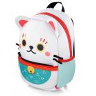 Reusable Shopping Bags - Kids School Neoprene Rucksack/Backpack - Maneki Neko Lucky Cat