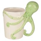 Dropship Sealife Themed Gifts - Fun Novelty Sealife Design Octopus Shaped Handle Ceramic Mug