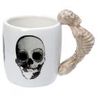 Novelty Skeleton Design Shaped Handle Mug