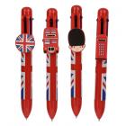 Dropship Stationery - Multi Colour Pen (6 Colours) - London Union Jack
