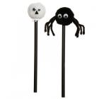 Fun Skull and Spider Pom Pom Pencil with Topper