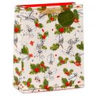 Dropship Christmas - Christmas Gift Bag (Large) - Winter Botanicals Holly