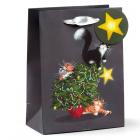 Dropship Gift Bags & Boxes - Christmas Gift Bag (Medium) - Kim Haskins Christmas Tree Catastrophe Cats