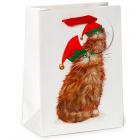 Dropship Gift Bags & Boxes - Christmas Gift Bag (Medium) - Kim Haskins Christmas Elves Cats