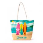 Reusable Shopping Bags - Canvas Beach Bag - Beach Life Surf