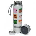 Water Bottles & Lunch Boxes - Reusable Stainless Steel Hot & Cold Insulated Drinks Bottle Digital Thermometer - Minecraft Faces
