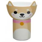 Children's Porcelain Mug and Bowl Set - Adoramals Shiba Inu Dog
