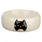Feline Fine Cat Ceramic Pet Food Bowl