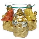 Resin Oil & Wax Burner - Lucky Glitter Laughing Chinese Buddha