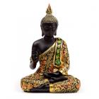 Decorative Black & Orange Gold Thai Buddha - Meditation