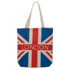 Handy Cotton Zip Up Shopping Bag - London Union Jack