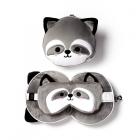 Travel Pillows & Accessories - Raccoon Relaxeazzz Plush Round Travel Pillow & Eye Mask Set