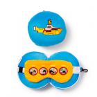 Yellow Submarine Relaxeazzz Plush Round Travel Pillow & Eye Mask Set