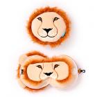 Relaxeazzz Travel Pillow & Eye Mask - Lion