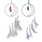 Dreamcatcher with Agate Charm - White Sickle Crescent Moon