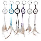 Dreamcatcher Keyring - Mini Feathers with Beads