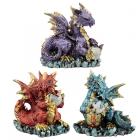 Dropship Dragon Figurines & Statues - Mother and Hatching Baby Elements Dragon Figurine