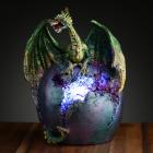 Geode Earth Egg LED Dark Legends Dragon Figurine