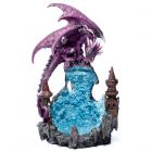 Dropship Dragon Figurines & Statues - Dark Legends Crystal Ravine Castle Tea Light Candle Holder