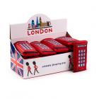 Handy Fold Up London Icons Red Telephone Box Shopping Bag with Holder