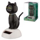 Collectable Lucky Black Cat Solar Powered Pal