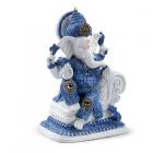 Decorative White & Blue Thai Buddha - Meditation
