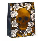 Gift Bag (Large) - Metallic Skulls and Roses