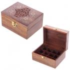 Decorative Sheesham Wood Floral Compartment Box Medium