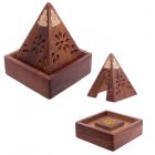Dropship Incense Burners - Decorative Sheehsam Wood Incense Cone Pyramid Box