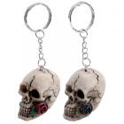 Novelty Keyring - Skulls and Roses Skull with Rose