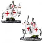 Fantasy Knight Ornament - Crusader Knight on Horseback Defender