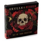 Set of 4 Cork Novelty Coasters - Skulls and Roses