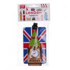 PVC Luggage Tag - London Souvenir Union Jack Big Ben
