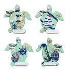 Hand Painted Souvenir Seaside Magnet - Nautical Turtle